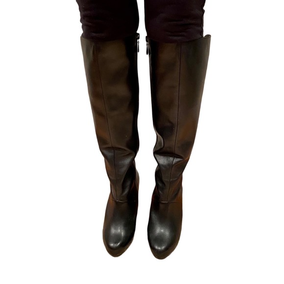 Me Too Black “Lavendar” Heeled Zippered Boots, Black Leather, Size 7.5 - Picture 2 of 6